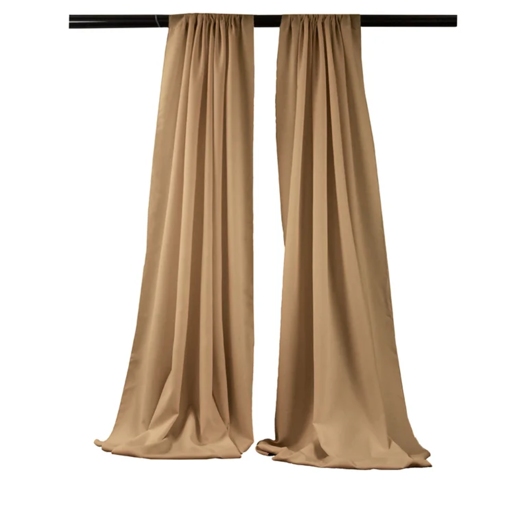 Angiens Solid Sheer Rod Pocket Curtain Panels 58"x96" (Set of 2)