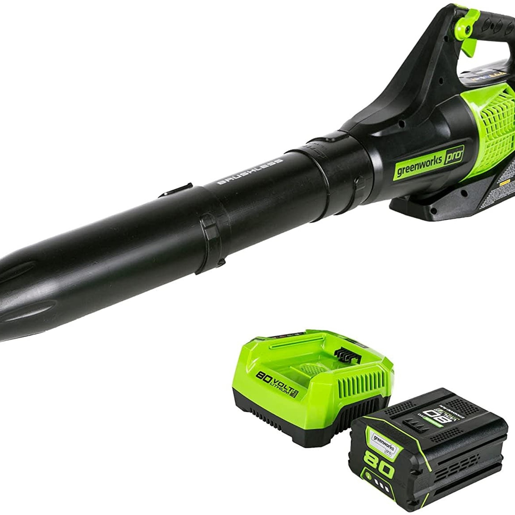 Greenworks PRO 80V Cordless Leaf Blower 145 MPH - 580 CFM, 2.5 Ah Battery Included
