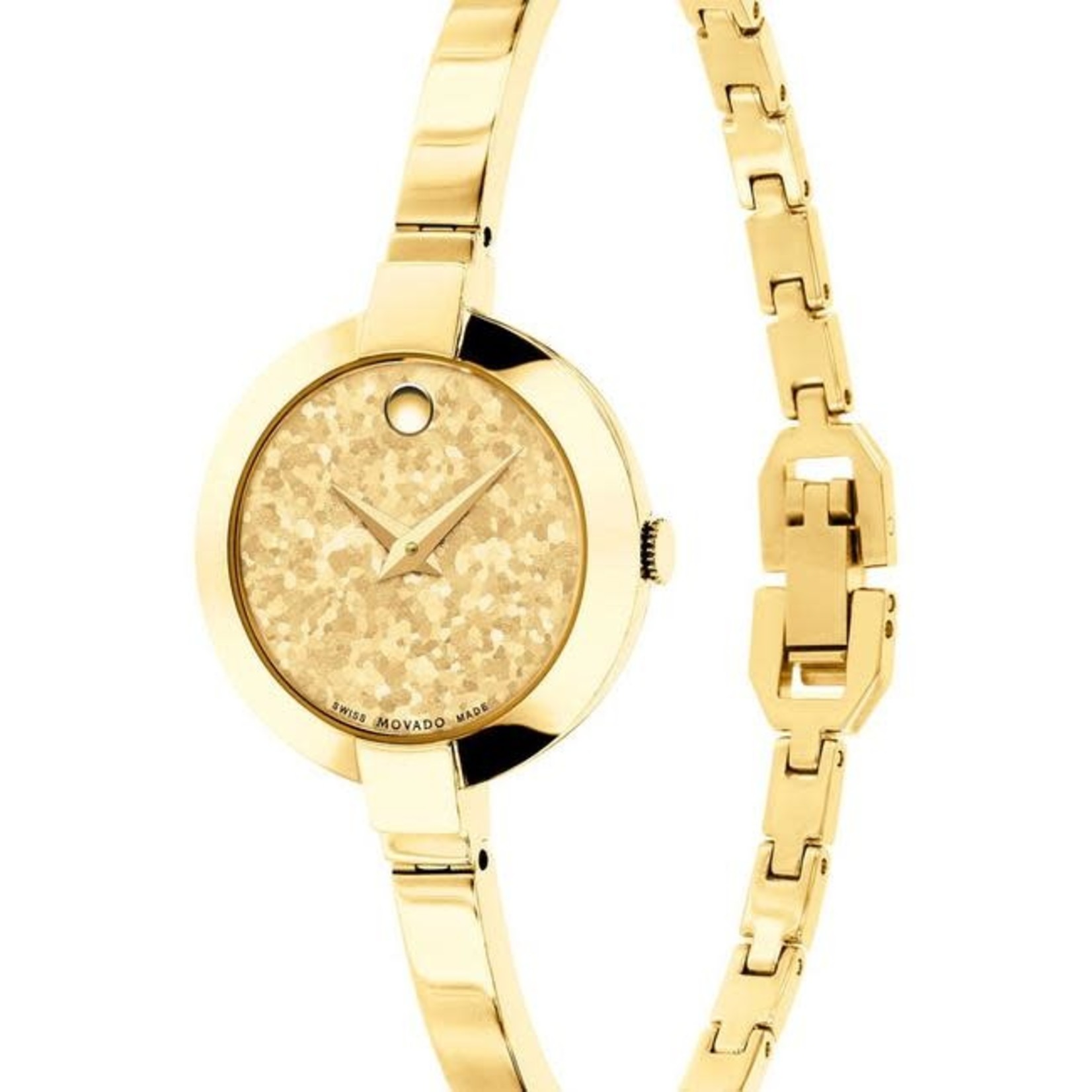 Movado Ladies Gold Bangle Watch 61.3.36.1333 *Grade B (fine scratches on back)