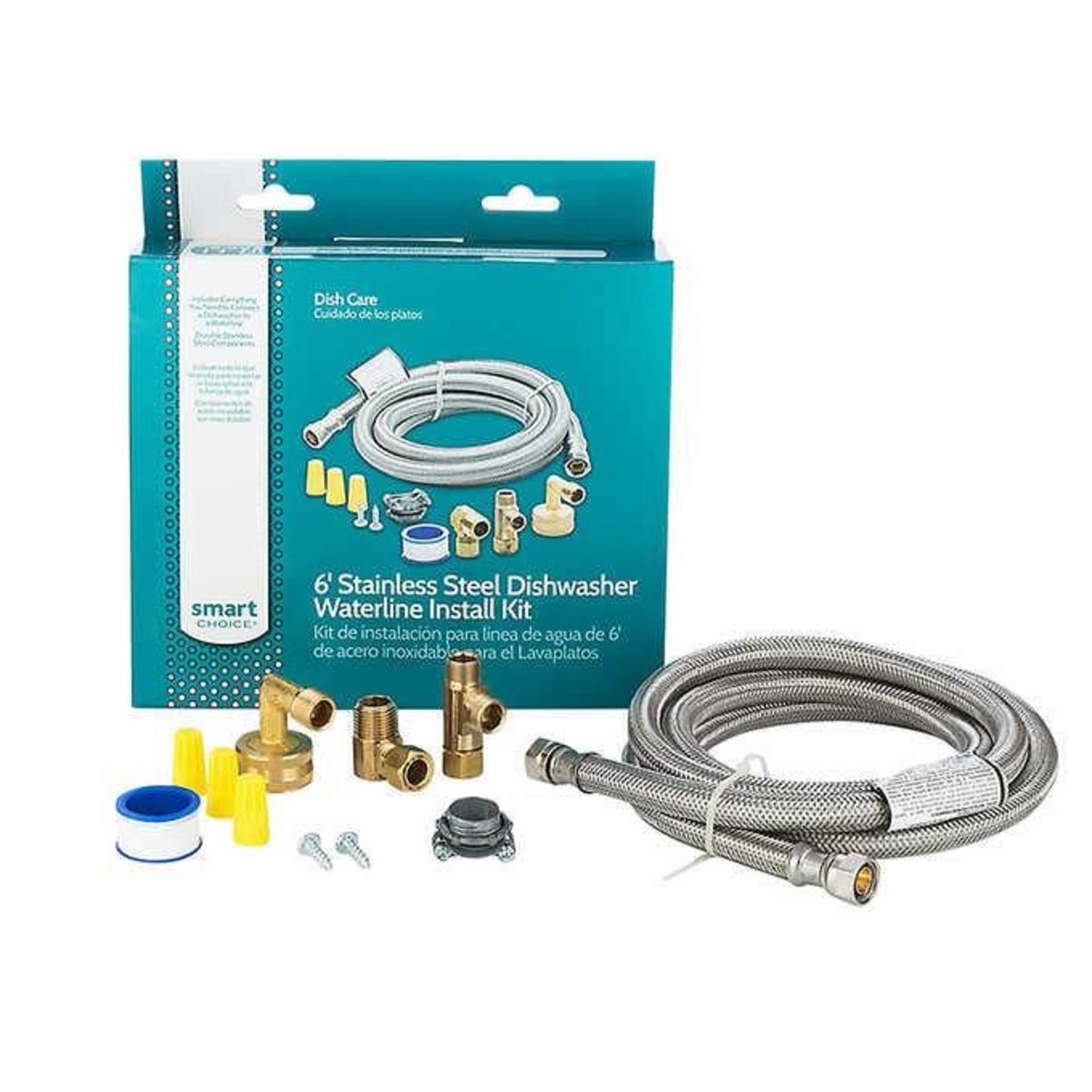 Smart Choice 6 ft. Stainless Steel Dishwasher Waterline Kit**