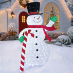LED Pop-up Glittering Snowman 8ft