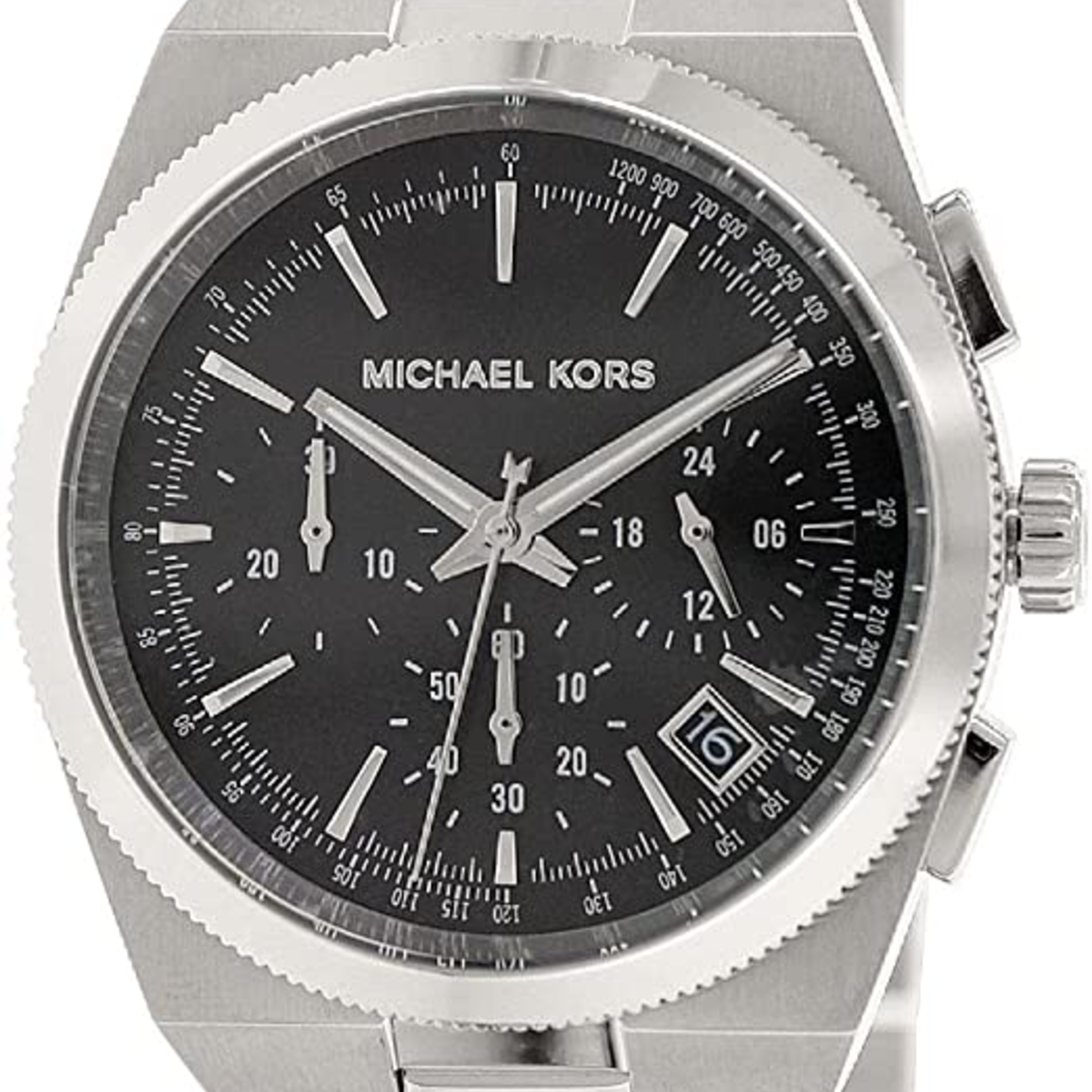 MICHAEL KORS Channing Black Dial SS Men's Watch MK6054 *Grade A