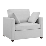 Thomasville Oversized Fabric Accent Chair, Ivory