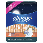 ALWAYS OVERNIGHT WITH WINGS PADS 38C