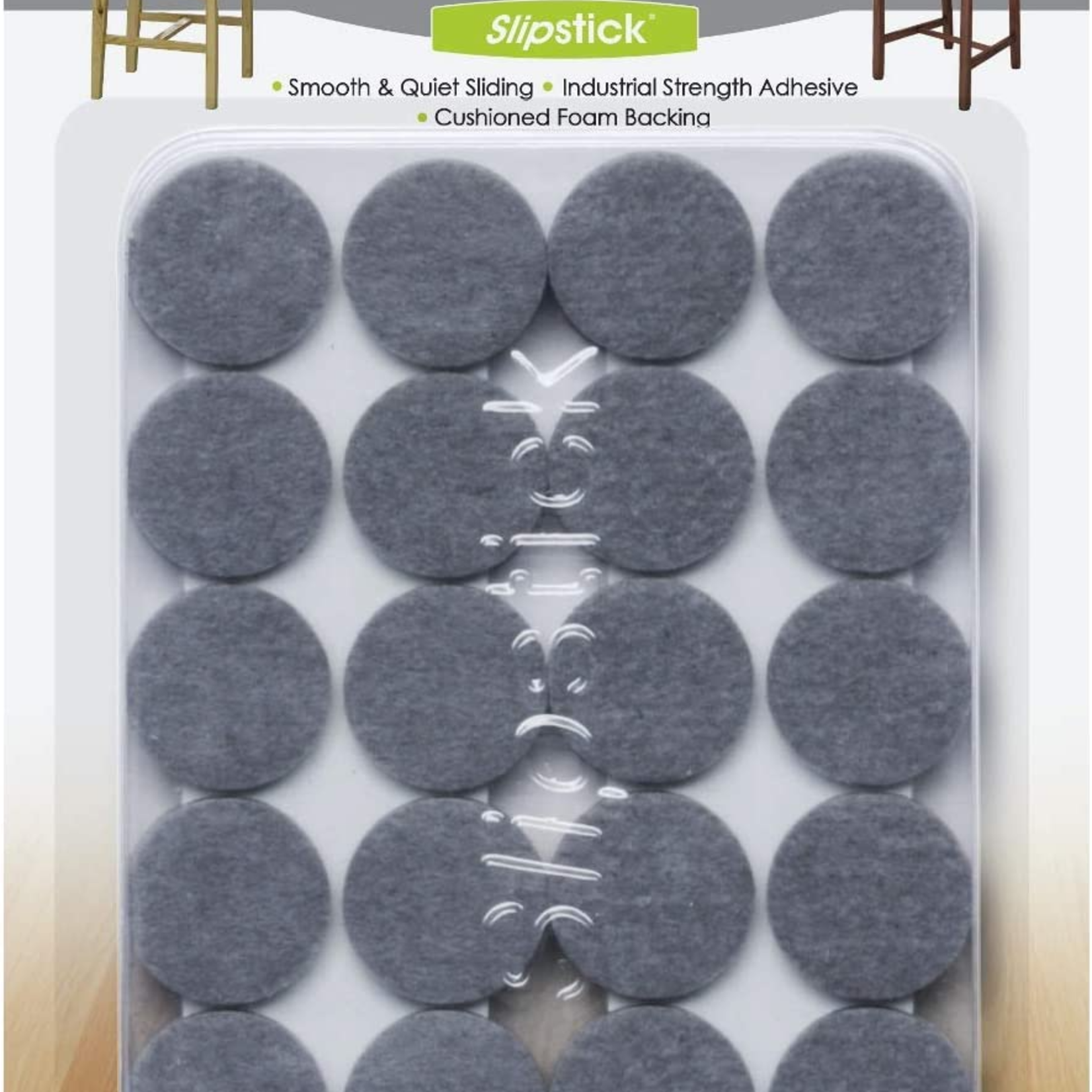 Slipstick Premium Wool Felt Furniture Pads/Floor Protectors CB115