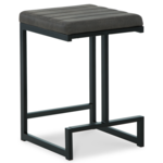 Design by Ashley - Strumford Counter Height Stool 24"(D109-124) - Smoke Grey **Box of 2