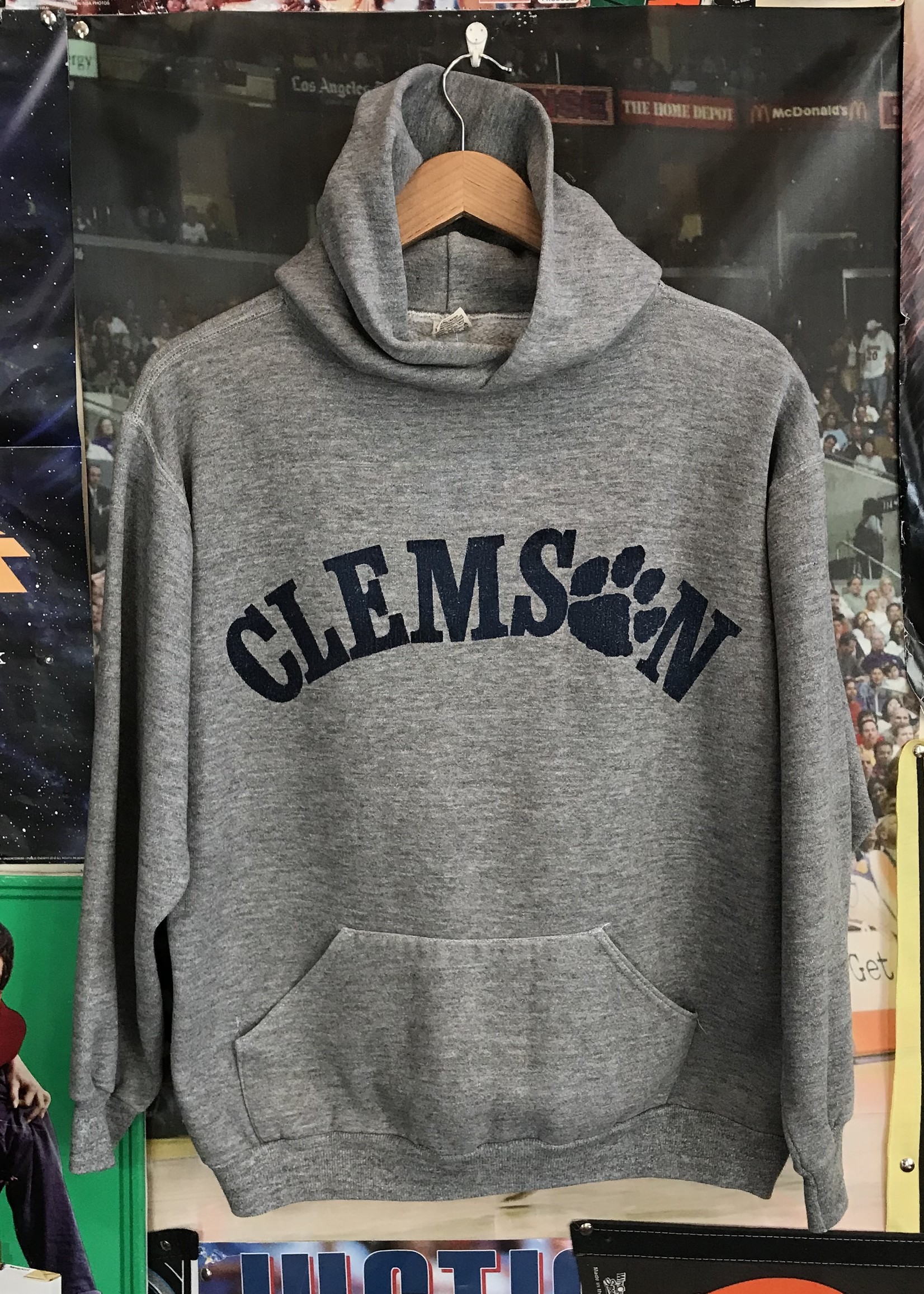 9485	clemson gray hoodie sz. L
