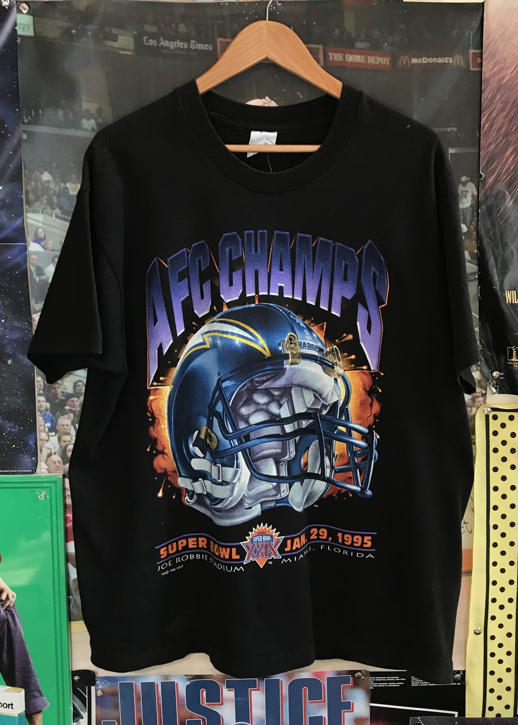 9950	1995 afc champs chargers tee sz. XL
