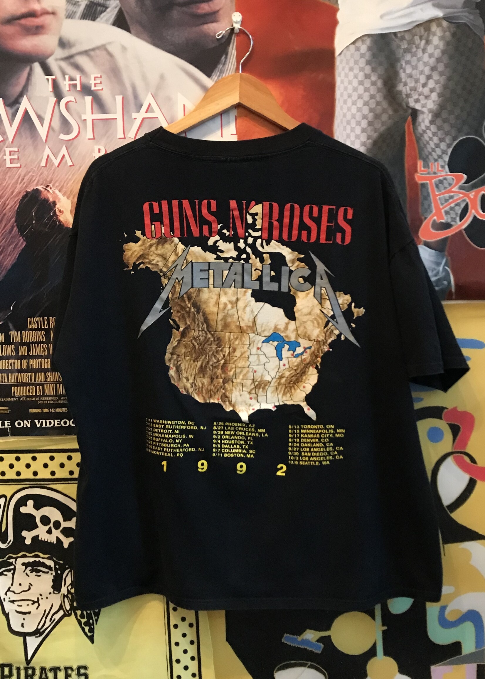Metallica guns n' roses tシャツ XL 黒 - トップス
