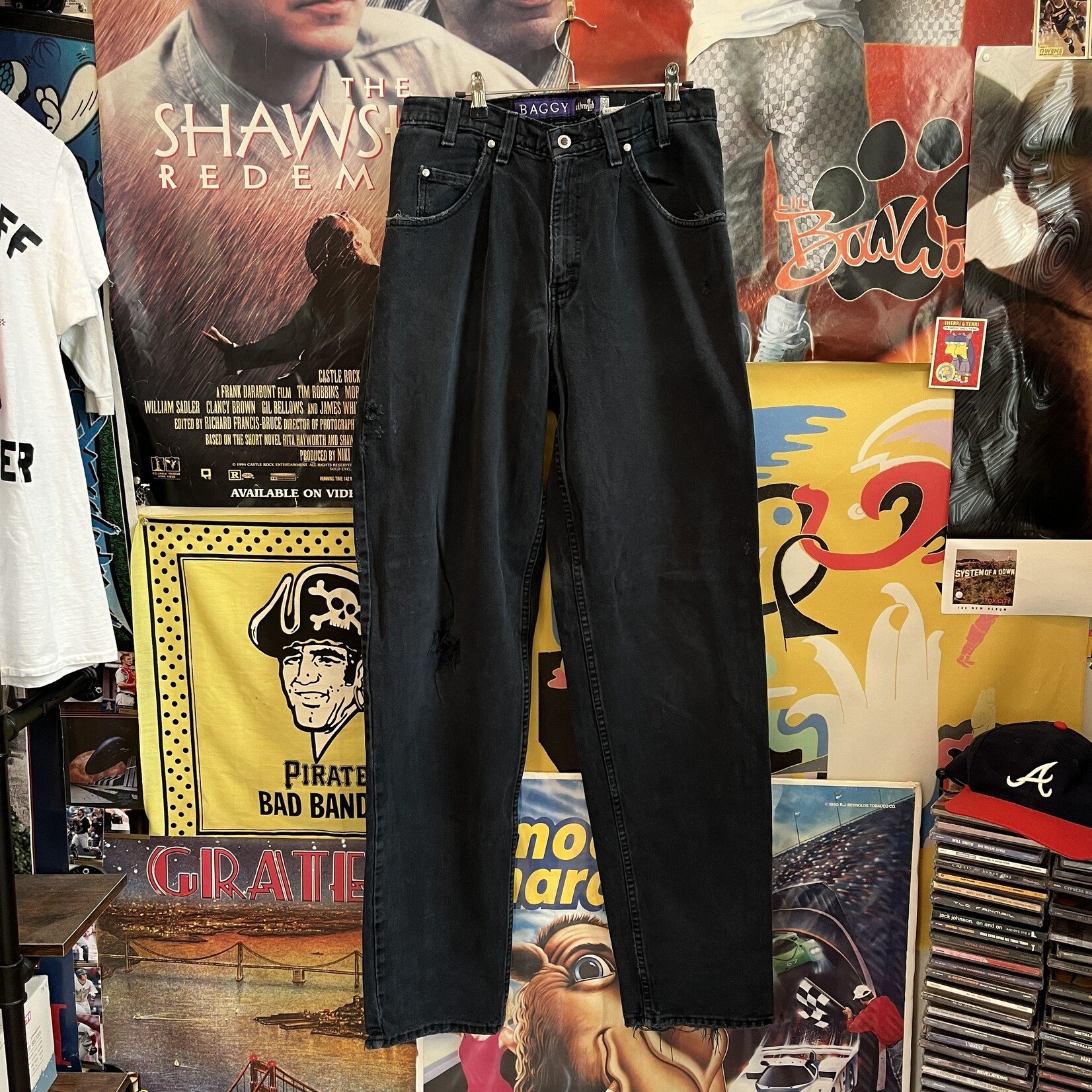 13868	1996 levi's silver tabs black jeans sz 32 x 36