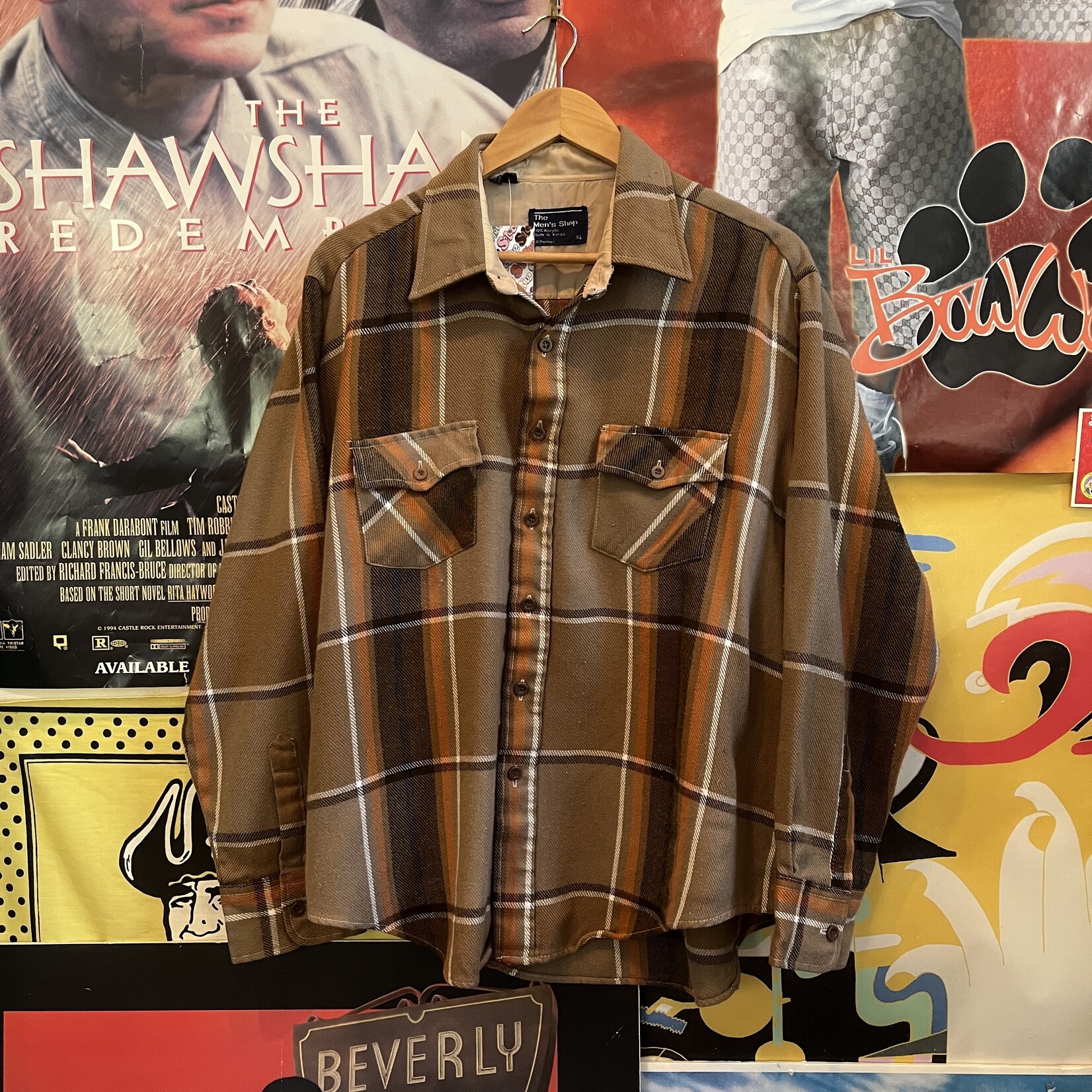 13975	jcpenny flannel brown sz. XL