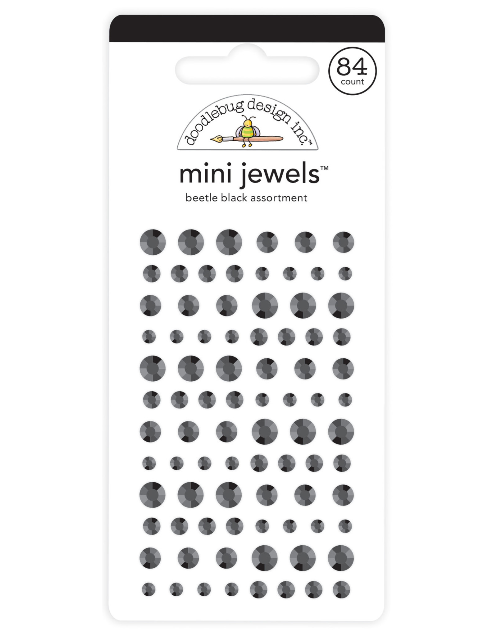 Doodlebug Design beetle black mini jewels