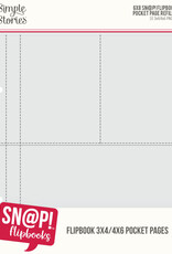 Simple Stories 6x8 SNAP! Flipbook Pages 3x4/4x6 Pack Refills