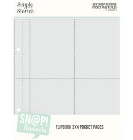 Simple Stories 6X8 SNAP! Flipbook Pages -3x4 Pack Refills