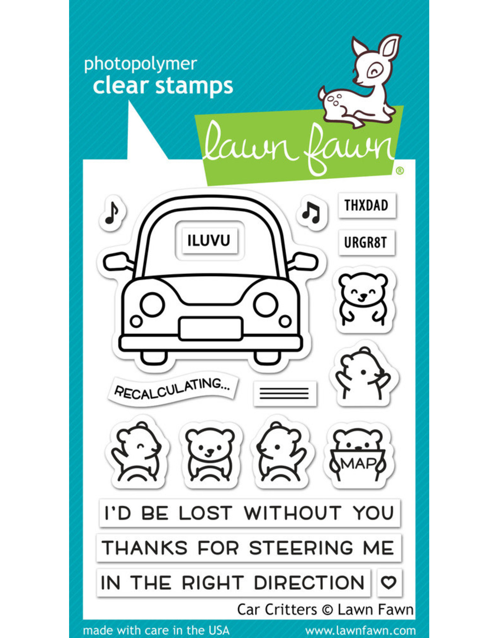 Lawn Fawn Clear Stamp, Car Critters