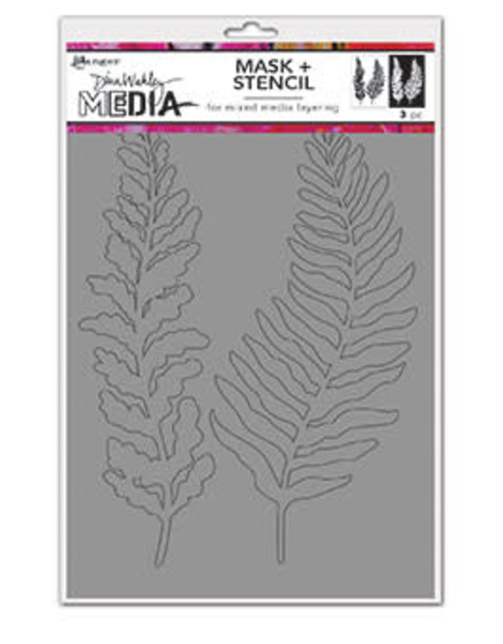 Dina Wakley Media Dina Wakley Stencil - Curly Frond Mask