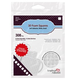 Scrapbook Adhesives 3D Foam Squares - 0.08” - Small White