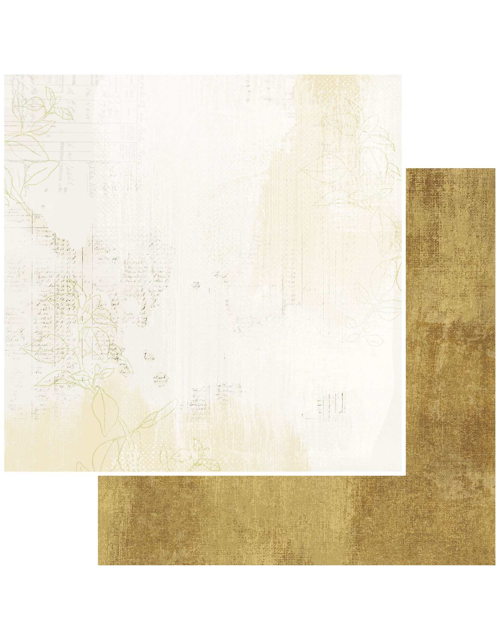 49 AND MARKET 12X12 Patterned Paper, Vintage Artistry Everyday - Golden Dream