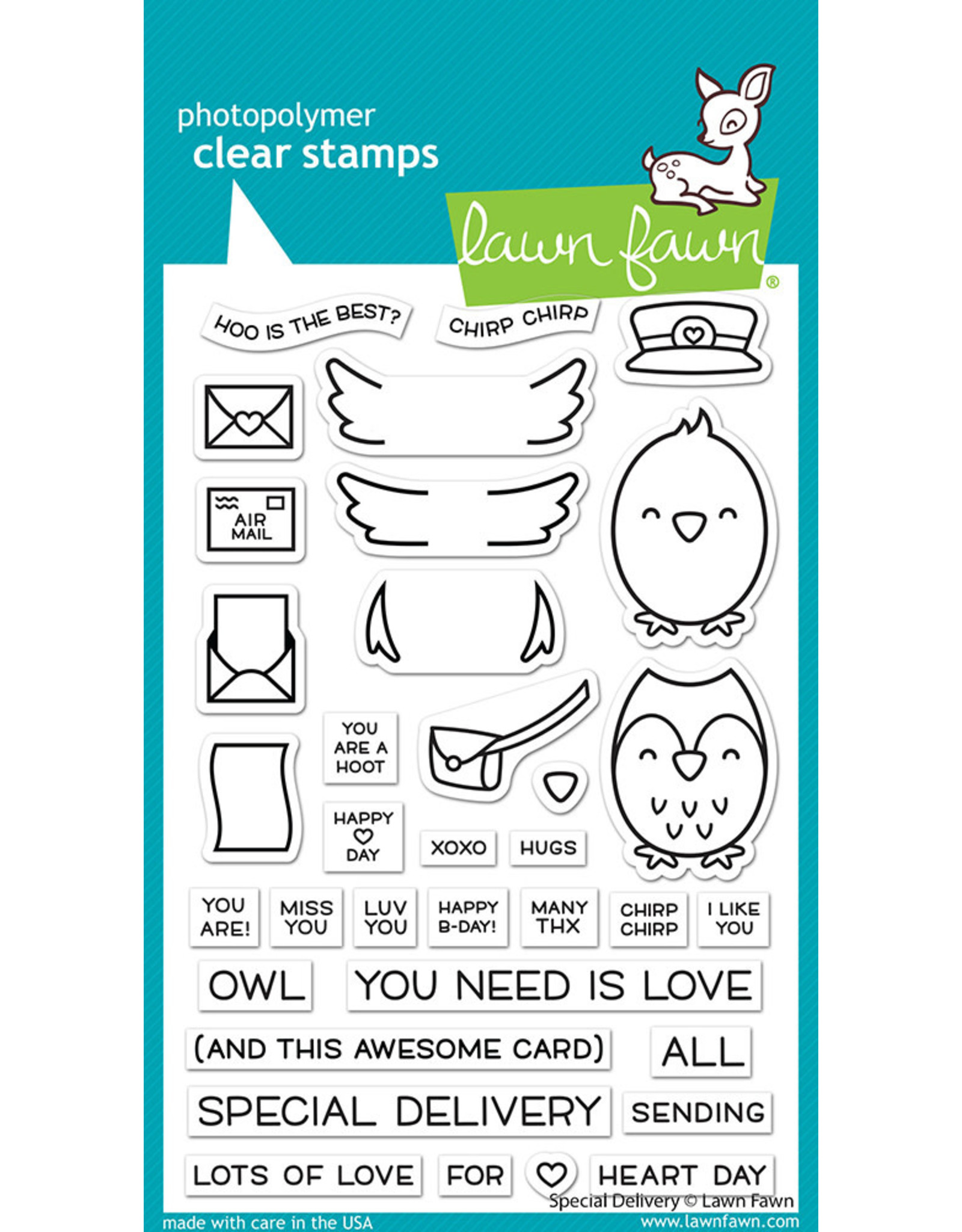 Lawn Fawn Clear Stamp, Special Delivery