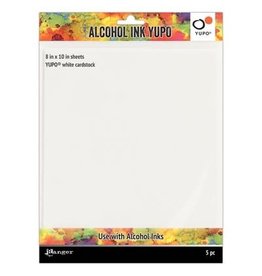 Tim Holtz - Ranger Alcohol Ink Yupo Paper, White - 8x10" (86lbs 5 Pack)