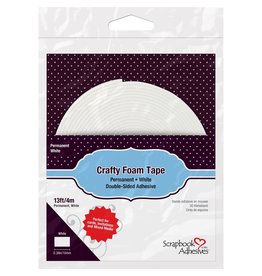 Scrapbook Adhesives Crafty Foam Tape- white 13ft
