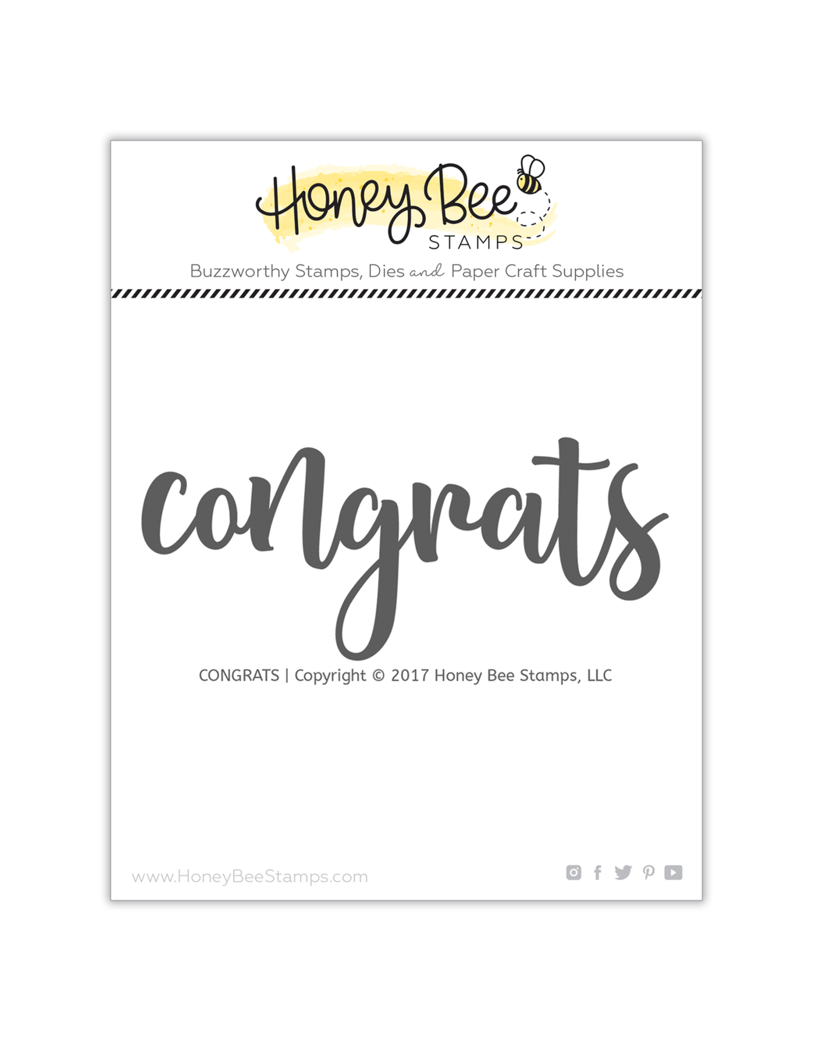 Honey Bee Congrats Stamp