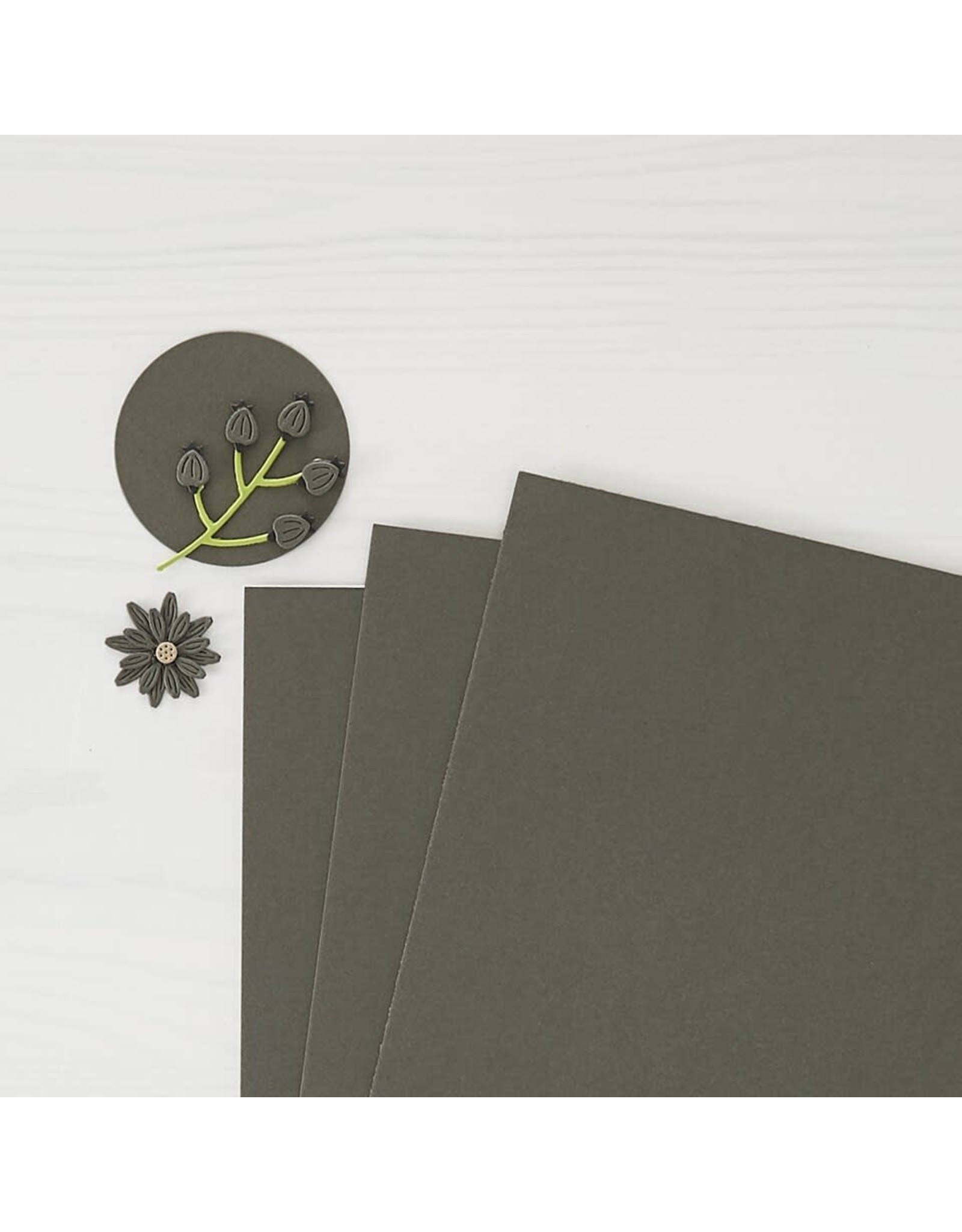 Spellbinders Color Essentials Cardstock 8.5 x 11” - 10 Pack - Graphite