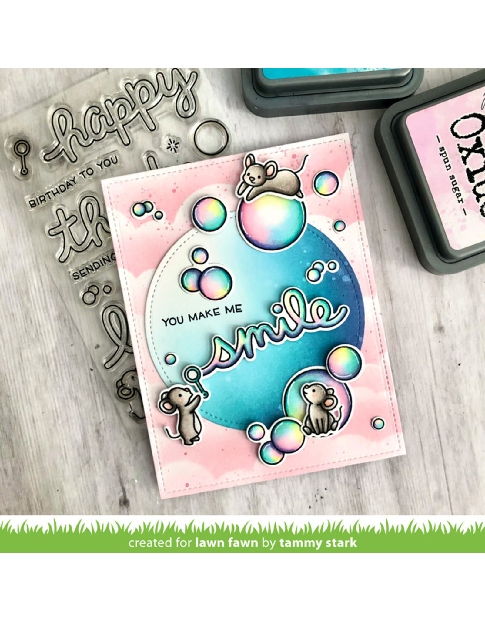 Lawn Fawn Scripty Bubble Sentiments - Clear Stamps