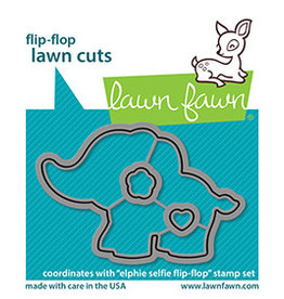 Lawn Fawn Elphie Selfie Flip-Flop Dies - Lawn Cuts