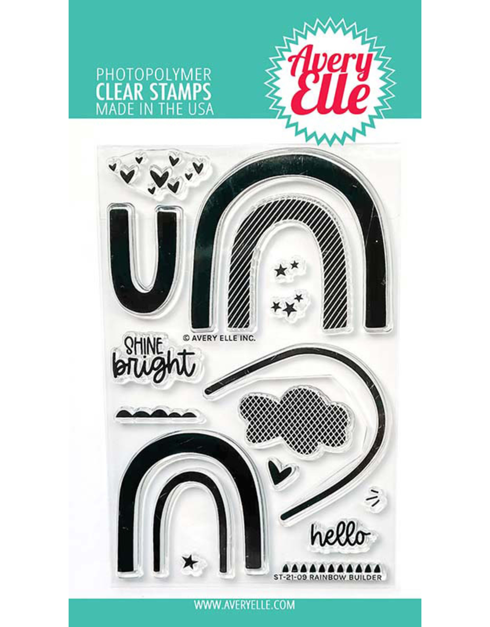 Avery Elle Rainbow Builder Clear Stamps