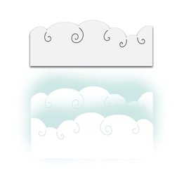 Polkadoodles Snow clouds layer stencil