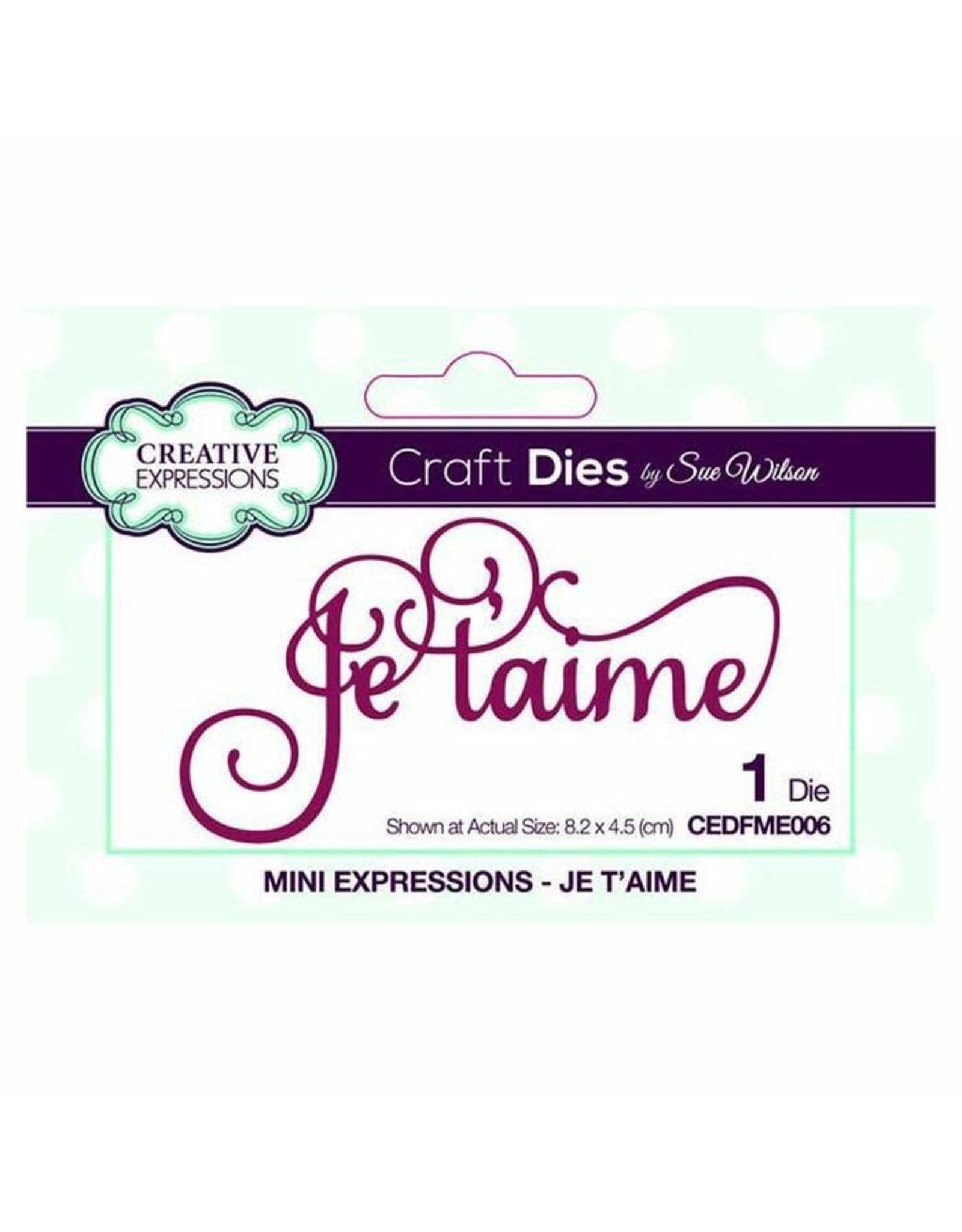 Creative Expressions Dies By Sue Wilson Mini Expressions Collection Je T-Aime