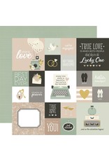 Simple Stories Happily Ever After - 2x2/4x4 Elements Designer Cardstock 12x12
