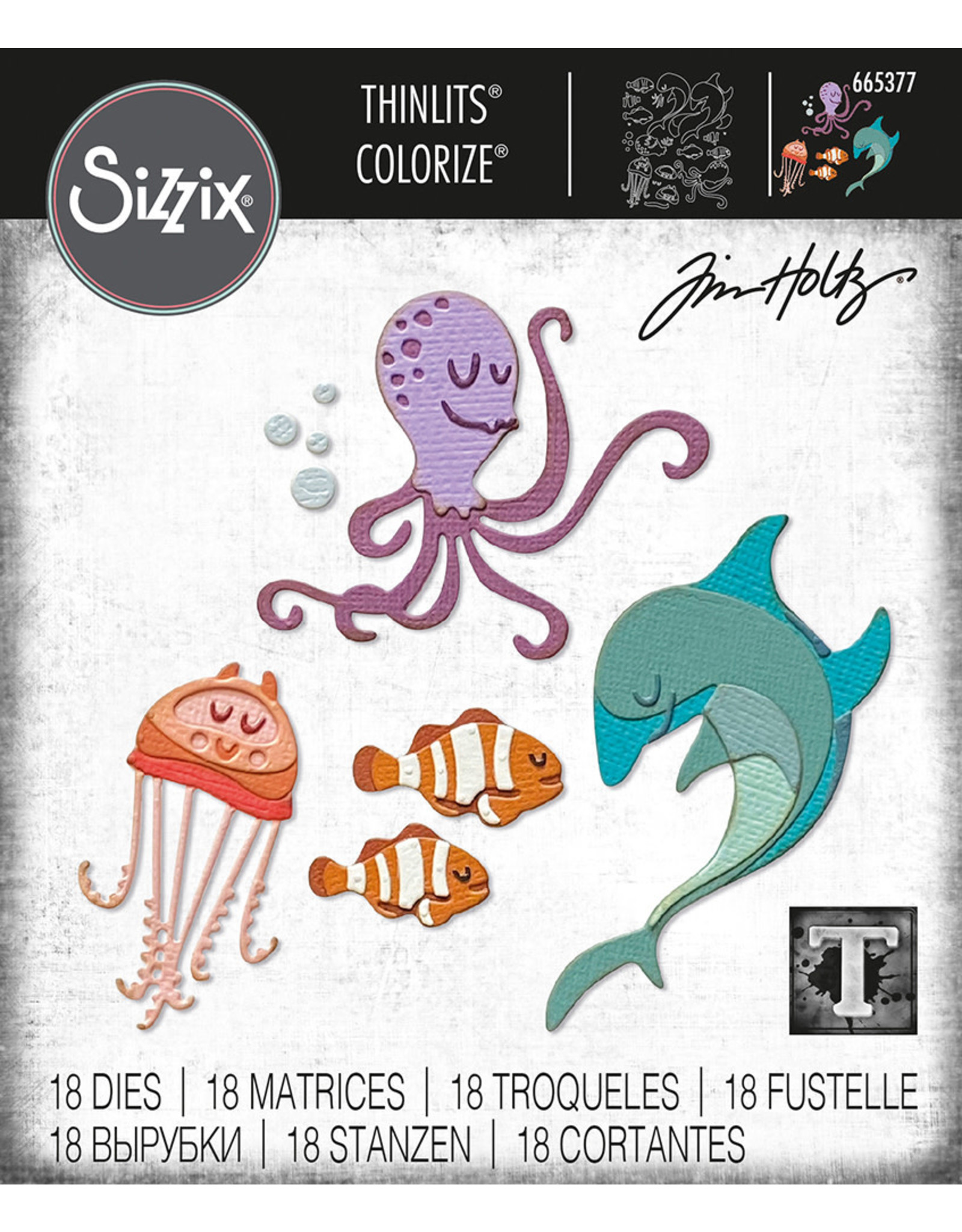 Tim Holtz - Sizzix Thinlits Colorize  Under the Sea No. 1