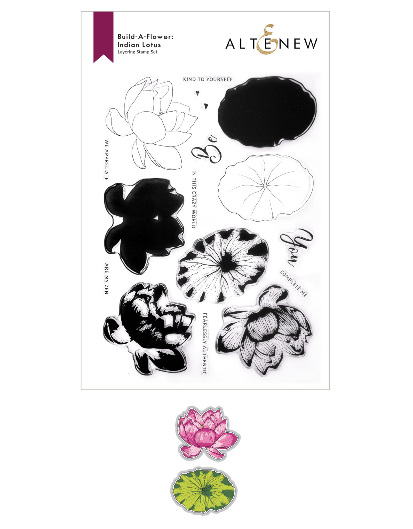 ALTENEW Build A Flower -Indian Lotus Layering Stamp and Die Set