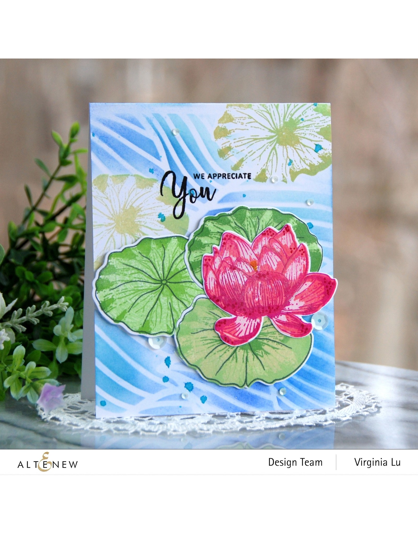 ALTENEW Build A Flower -Indian Lotus Layering Stamp and Die Set