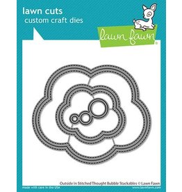 Lawn Fawn Outside In Stitched Thought Bubbles  - Lawn Cuts