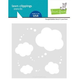 Lawn Fawn Thought Bubbles Stencil - Lawn Clippings