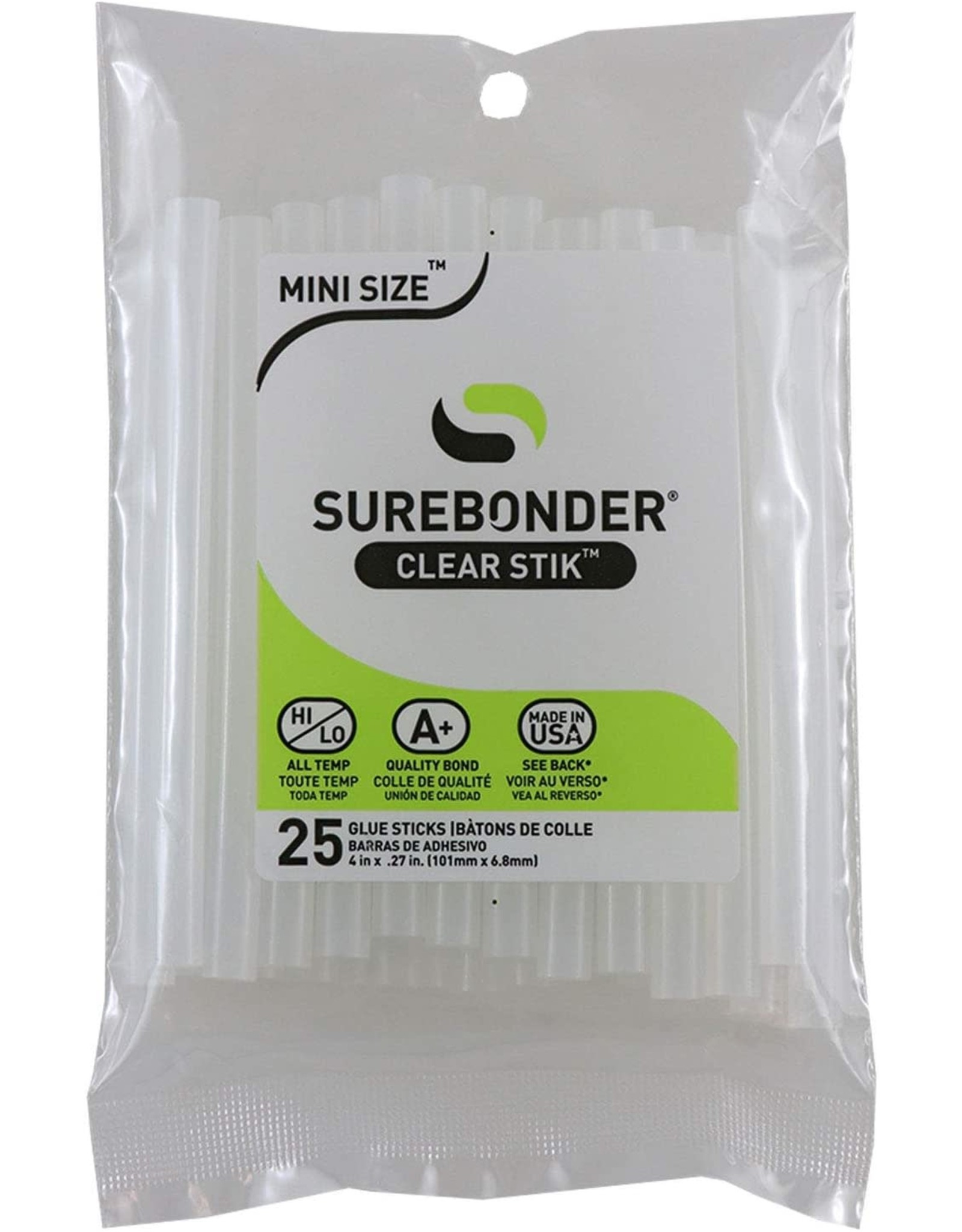 ADHESIVE TECHNOLOGIES Surebonder All Temp Glue Sticks MINI - 25 cnt