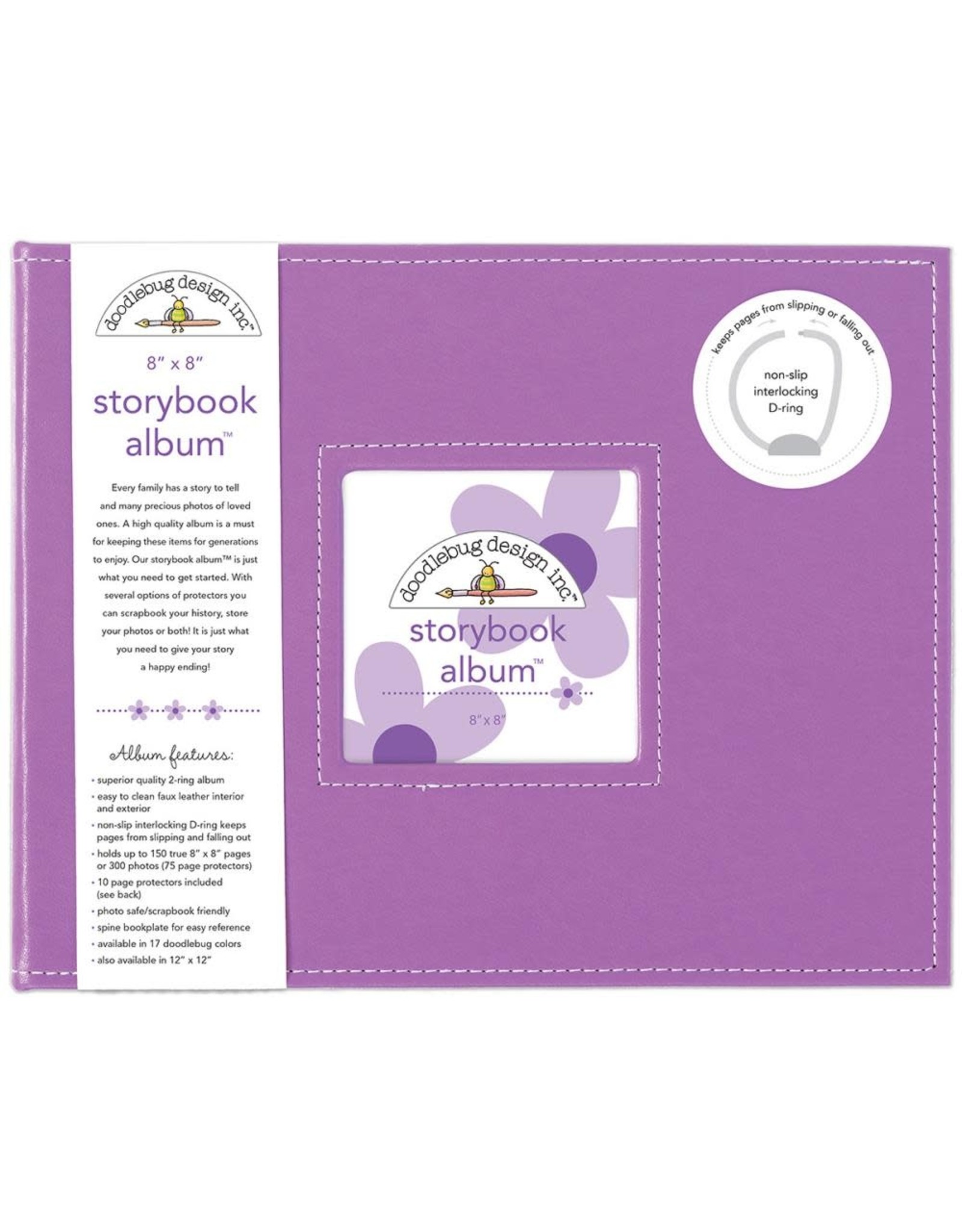Doodlebug Design 8x8 Storybook Album - Lilac