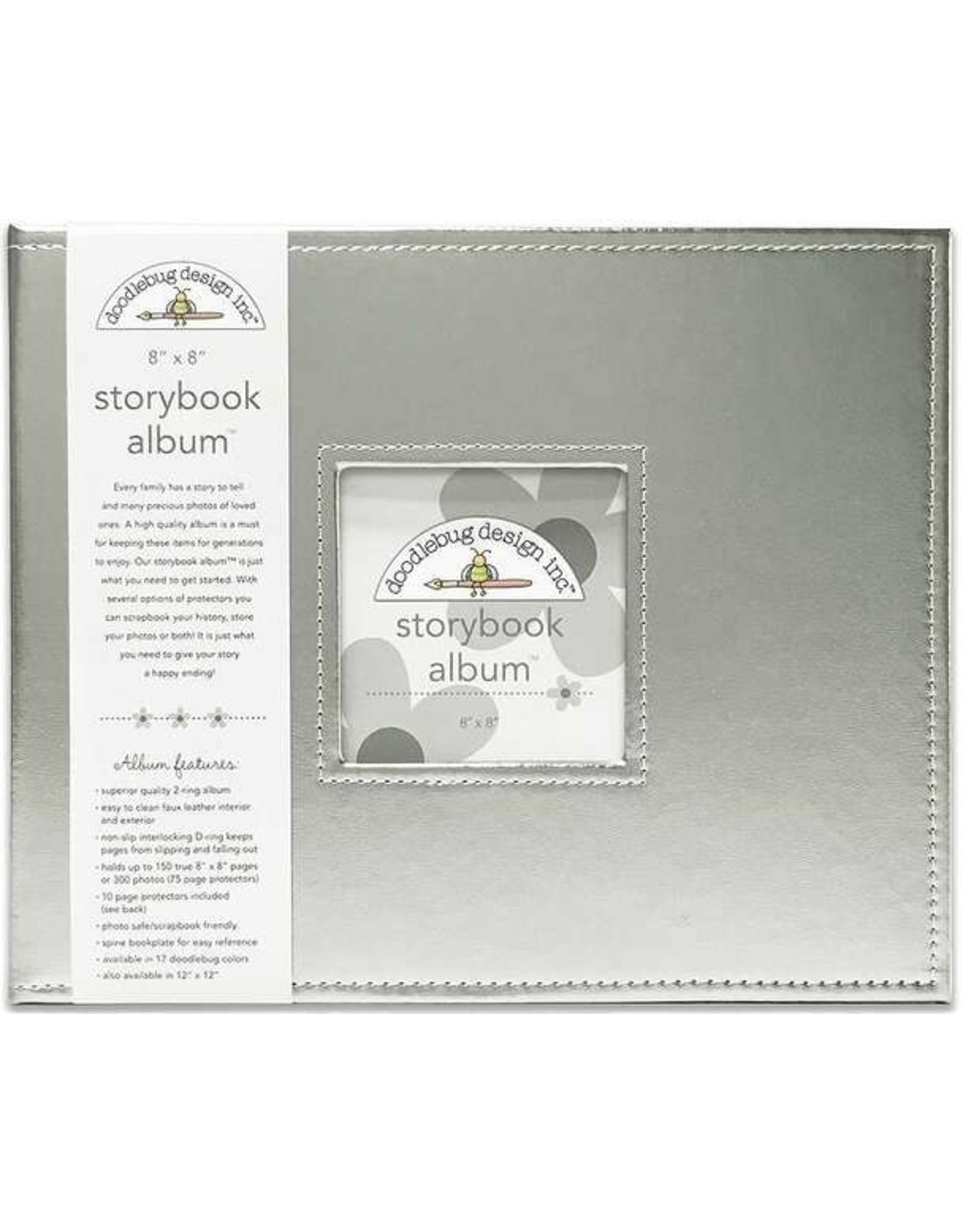Doodlebug Design 8x8  Storybook Album - Silver