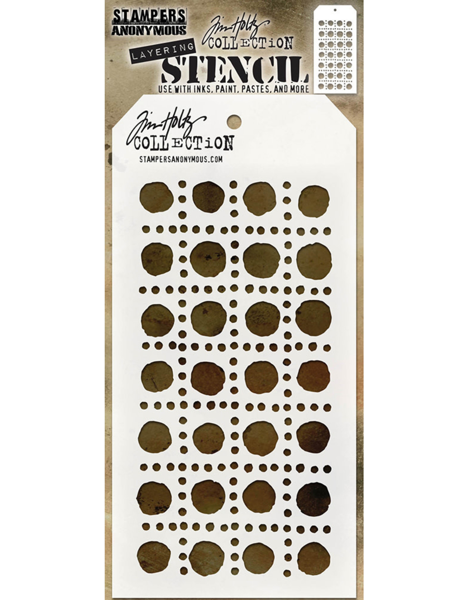 Tim Holtz - Stampers Anonymous DOTTED LINE-LAYERED STENCIL