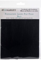 49 AND MARKET Foundations Jagged Flip Folio -  Black