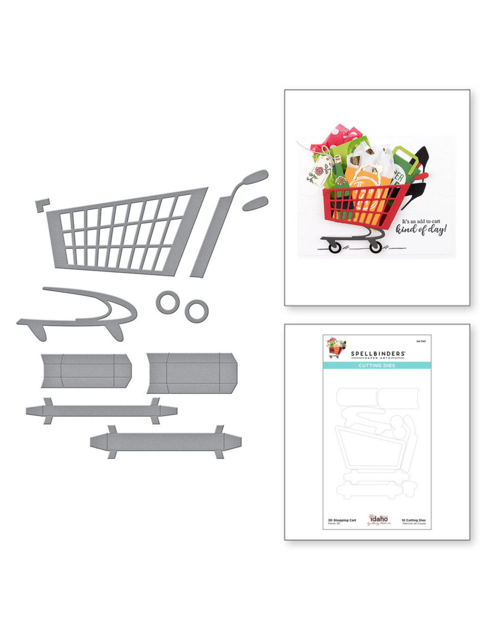 Spellbinders Becky Roberts 3D Shopping Cart Etched Die