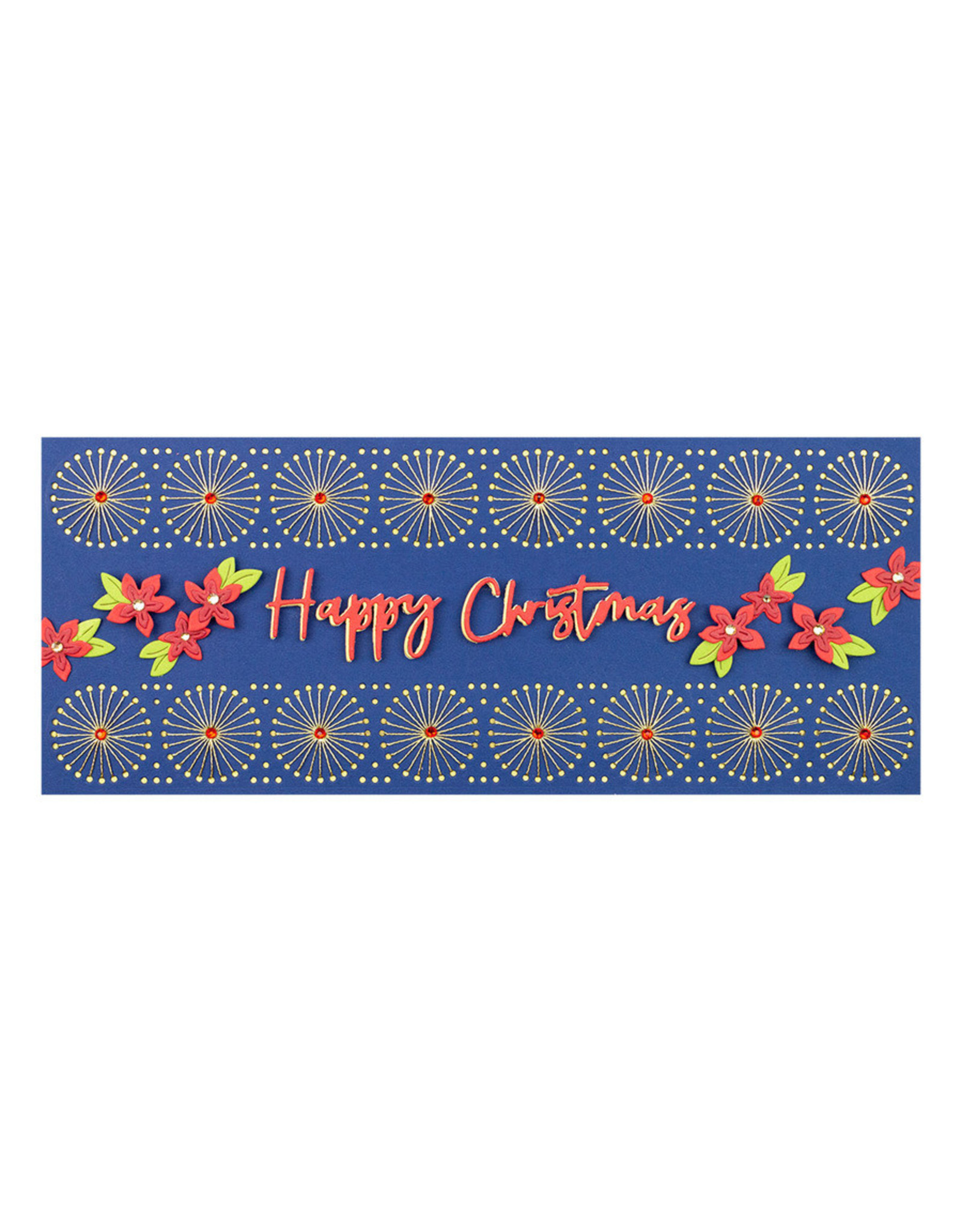 Spellbinders Circular Stitch Slimline Strip Etched Dies from the Merry Stitchmas Collection