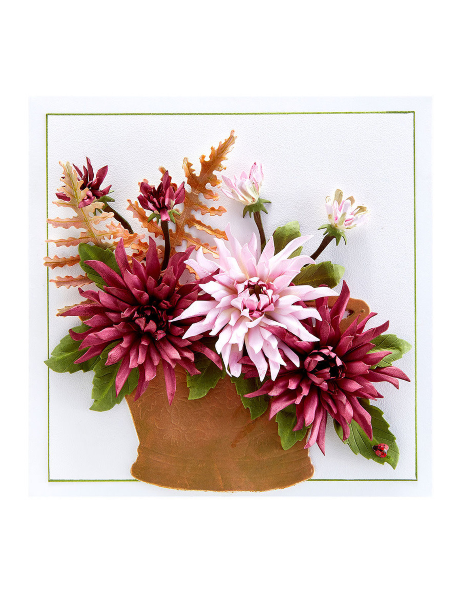 Spellbinders Cactus Dahlia and Ornamental Garden Pottery from Garden Club
