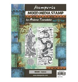 Stamperia Sir Vagabond in Japan Dragon- Mixed Media Stamp