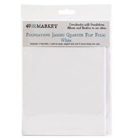 49 AND MARKET Jagged Flip Folio Quarter - White