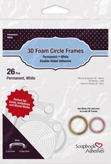 Scrapbook Adhesives 3D Foam Circle Frames - white