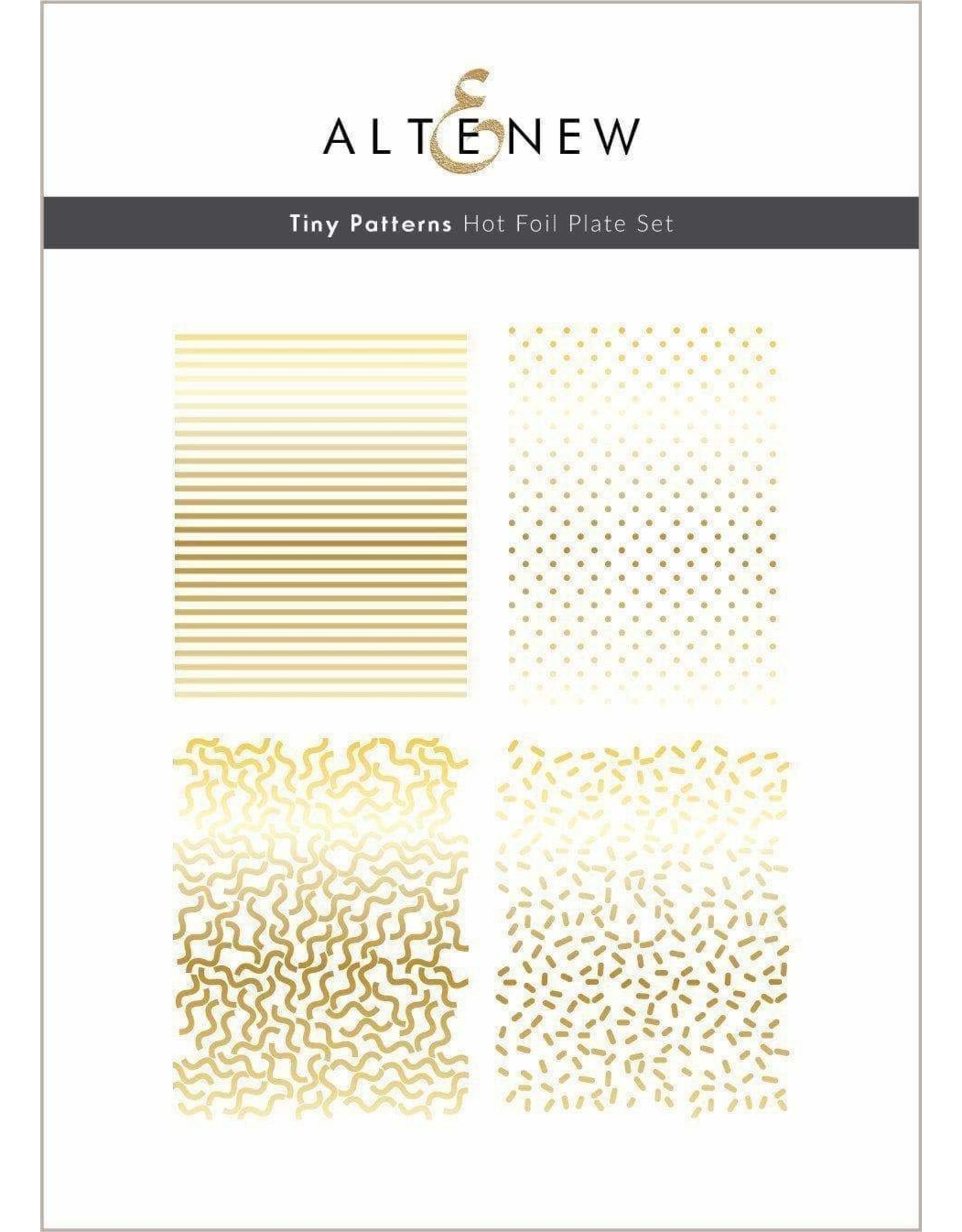 ALTENEW Tiny Patterns Hot Foil Plate Set (4 in)1